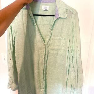 Mint Green Linen Shirt